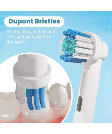 16 Pcs Replacement Toothbrush Heads | Compatible with Oral B Braun | Cross Clean Professional Electric Toothbrush Refills | For Oral-B Action Pro Series | 16 Count Pack - Buy Online on GoSupps.com