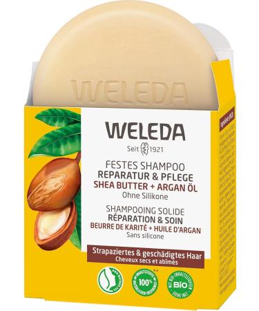 WELEDA - Repair & Care Solid Shampoo - Provides intense care - Protects against split ends and brittle hair - NATRUE - 50g - Buy Online on GoSupps.com