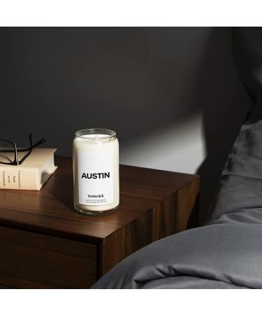 Homesick Austin Premium Scented Candle - Bergamot, Grapefruit, Fir Needle - 13.75 oz - 60-80 Hours Burn - Natural Soy Blend - Relaxing Aromatherapy Candle - Buy Online on GoSupps.com