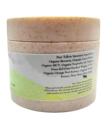 Grass Fed Tallow Sunscreen | SPF 50 Organic Tallow Skincare | Pure Render Vanilla Orange | Made in USA - Buy Online on GoSupps.com