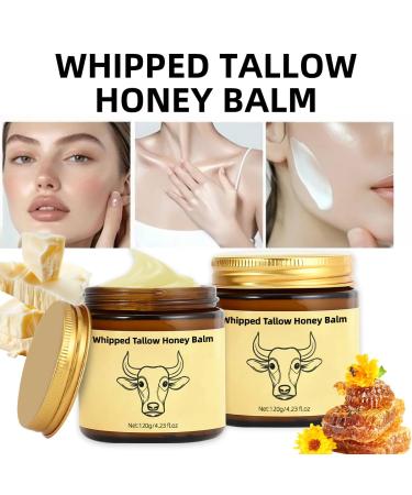 LIHUOMEI Beef Tallow for Skin - Organic Grass Fed Whipped Moisturizer with Honey Balm Natural Hydrating Cream for Face & Body Relief for Dry & Sensitive Skin (4.23oz Lavender) - Buy Online on GoSupps.com