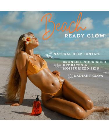 Organic Dark Tanning Oil No SPF - Cruelty-Free Vegan Travel Size Almond & Vitamin E Infused - Buy Online on GoSupps.com