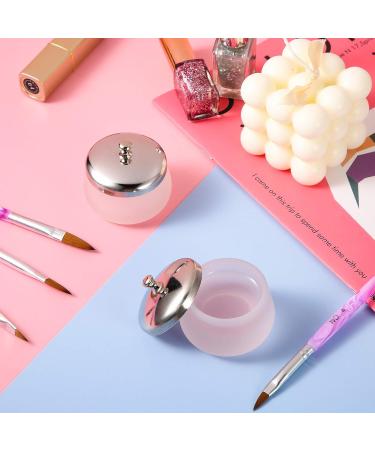 Matte Crystal Glass 2-Piece Nail Art Dappen Dish Set | Acrylic Liquid Powder Holder - Buy Online on GoSupps.com