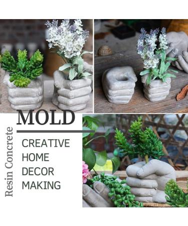 Fist Shape Silicone Mold for Concrete Flower Pots | DIY Jewelry Holder & Succulent Planter | Resin Casting, Plaster, Clay | Home Decor Craft Mold - Buy Online on GoSupps.com