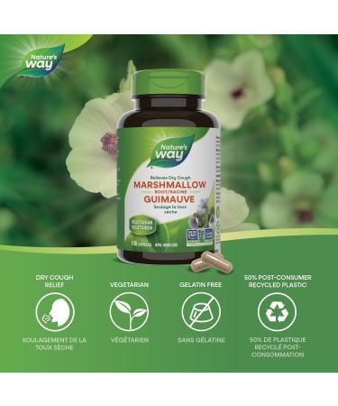 Nature s Way Marshmallow Root - Dry Cough Relief with Marshmallow Root - 100 Vegetarian Capsules - Buy Online on GoSupps.com