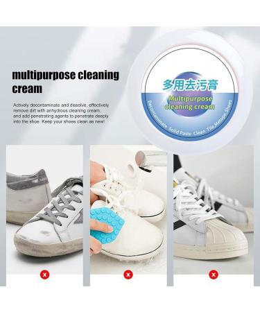Multi Purpose Cleaner Cream Stain Remover for White Shoes with Sponge | Shoes Stain Remover Cream Yellow Rubbish Remover Cleaner Decontaminate Solid Paste for All Washable Shoes Haoying - Buy Online on GoSupps.com