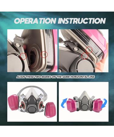 Respirator Mask with Filters 60921: Half Face Respirator Reusable Gas Mask for Spray Paint Chemical Epoxy Resin Dust Mask for Construction Organic Vapor Woodworking Sanding Welding Respirator With Filters - Buy Online on GoSupps.com