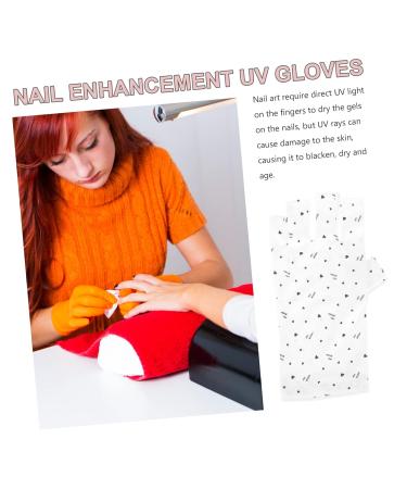 Beaupretty 6 Pairs nail gloves UV gloves for gel manicures UV lamp glove for gel nails fingerless anti UV glove protection gloves for manicures Miss polyester non-slip ultra violet light - Buy Online on GoSupps.com