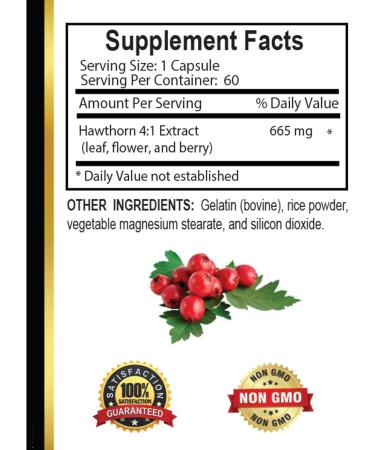 Hawthorn Berry Extract Herbal Antioxidant & Daily Vitality Support Natural Immunity Formula for Wellness Non-GMO Gluten-Free 1 Bottle 60 Capsules - Buy Online on GoSupps.com
