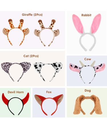 Buy Lurrose 9Pcs Plush Animal Headbands - Jungle Costume Accessories for Kids & Adults | Perfect for Birthdays Halloween & Christmas Parties - Buy Online on GoSupps.com