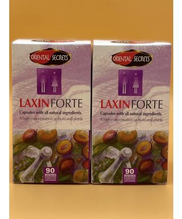 180 Capsules of Laxin Forte Kosher Regular Bowel Movment Oriental Secrets