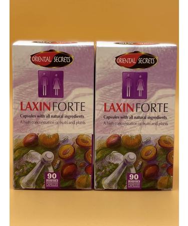 180 capsules of Laxin Forte Kosher Regular Bowel Movment Oriental Secrets by Laxin Forte