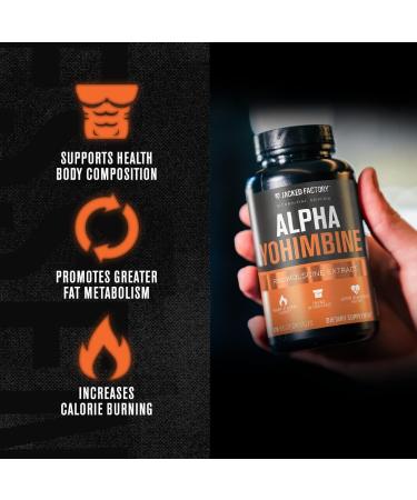 Jacked Factory Alpha Yohimbine Rauwolscine Extract - 2mg Per Serving - 120 Capsules - Buy Online on GoSupps.com