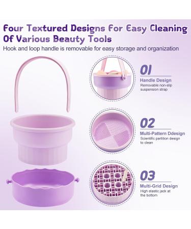Buy Silicone Makeup Brush Cleaning Mat & Bowl - Ultimate Cosmetic Brush Washing Tool for Effortless Cleaning & Drying - Buy Online on GoSupps.com