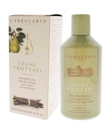 L'Erbolario Fruity Woods Shower Gel - Pear Nectar & Sweet Wood Extract - Sensitive Skin - Relaxing Woody Fruity Fragrance - 8.4 oz - Buy Online on GoSupps.com