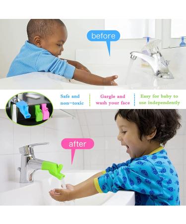 3-Colored Silicone Tap for Kids - Delayed Flow for Safe Hand & Face Washing | International Shipping - Buy Online on GoSupps.com