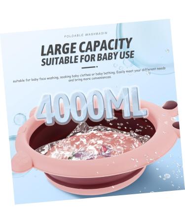 COLLBATH Folding Foot Basin Wash Basin Folding Basin Basin Portable Folding Basin Outdoor Water Basin Travel Folding Basin Washing Basin Washbasin 33X31X10CM Pink - Buy Online on GoSupps.com