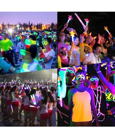 MIXCUT 50 Pack - 7.87'' Glow Straws Glow Sticks Glow in The Dark Straws | for Rave Parties EDM Concerts Glow Parties Party Favors Weddings Kids Birthdays. - Buy Online on GoSupps.com