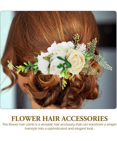 EXCEART Hair Jewelry Hair Comb for Wedding Hair Clips for Women Hair Accessories Bridal Hair Accessories Hair Side Combs for Women Hair Comb Roses Bride Hairpin - Buy Online on GoSupps.com