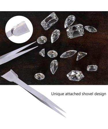 Cyrank 3-Part Stainless Steel Tweezers for Jewelry Making | Shovel & Tinkering Pearl Tweezers | Ideal for Rocailles & Diamond Crafts - Buy Online on GoSupps.com