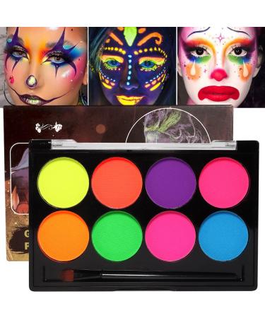Pro Face Body Paint Oil Eyeshadow Eyeliner Palette Safe Hypoallergenic Palet for Halloween Cosplay Parties and Festivals.C