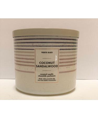 Bath and Body Works White Barn 3-Wick Candle w/Essential Oils - 14.5 oz - 2021 Fresh Spring Scents! (Coconut Sandalwood)