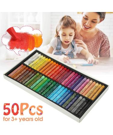 Professional Oil Pastel Set - 50 Vibrant Colors for Artists, Students & Beginners - Buy Online on GoSupps.com