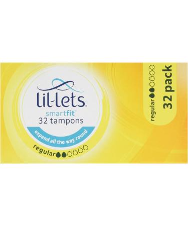 Lil-Lets SmartFit Regular Non-Applicator Tampons - Pack of 64 32 Count (Pack of 2) - Buy Online on GoSupps.com