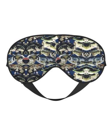 Fish Pattern 1 Print Ultra-Soft Light-Blocking Eye Mask for Optimal Comfort and Restful Sleep