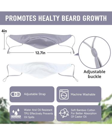 Leekalos Castor Oil Wrap Kit | Mustache Growth & Maintenance | Adjustable Organic & Reusable - Buy Online on GoSupps.com