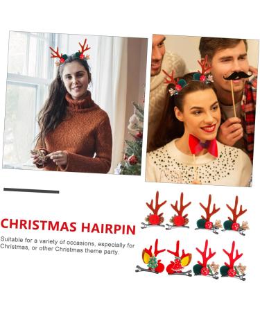 FRCOLOR 8 Pairs Christmas Hair Clips Antler Alligator Clips Antler Barrettes Deer Ear Headband Christmas Deer Costume Christmas Hair Pin Elk Deer Hair Clips Elk Antler Berry Abs Miss Girl - Buy Online on GoSupps.com