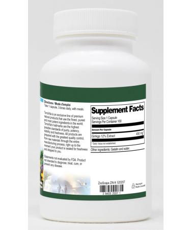 Ginkgo 12% - 450 mg (100 Capsules ZIN: 520207) - 3 Pack - Buy Online on GoSupps.com