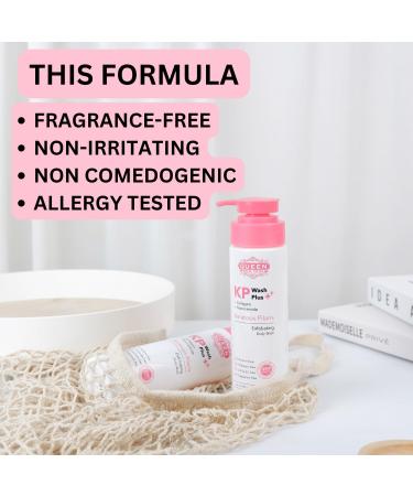 QUEEN KP WASH | Exfoliating Body Wash for Keratosis Pilaris with Collagen & Niacinamide | 15% Glycolic Acid 2% Salicylic Acid - Fragrance Free for Smooth Skin - Buy Online on GoSupps.com