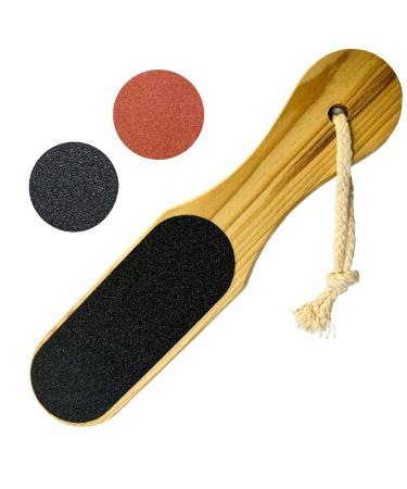 MAKEVAYEE Pumice Stone for Feet  Pedicure Foot Files Callus Remover with Double Sided Feet Rasp to Remove Dead Skin  Professional Foot Scrubber (Wood) stone foot file