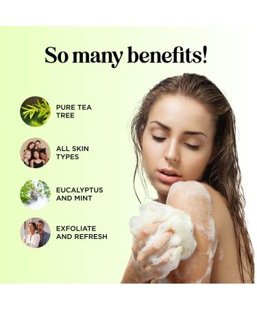 Tea Tree Oil Body Wash - Hydrating Shower Gel for Men & Women | Moisturizing Tea Tree Body Soap with Peppermint - 16 Fl Oz - Buy Online on GoSupps.com