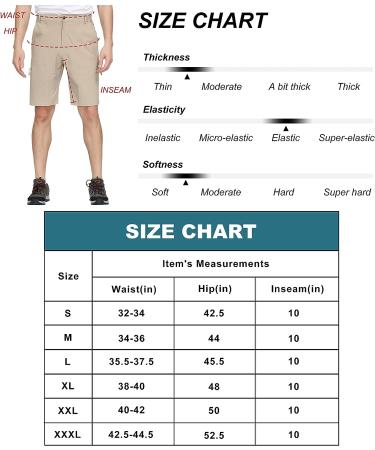 Libin Men's Lightweight Quick Dry Stretch Cargo Shorts - Black X-Large | Ideal for Outdoor Hiking, Travel, Golf & Fishing - Buy Online on GoSupps.com