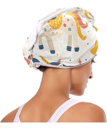 Unicorn Stars Hair Towel 2 Pack | Super Absorbent Quick Dry Hair Turbans for Women & Girls - Buy Online on GoSupps.com