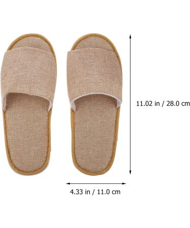 6 Pairs Non-Slip Cotton & Linen Slippers for Men - Indoor House Shoes & Travel Slip-Ons | Disposable Hotel Slippers - Buy Online on GoSupps.com