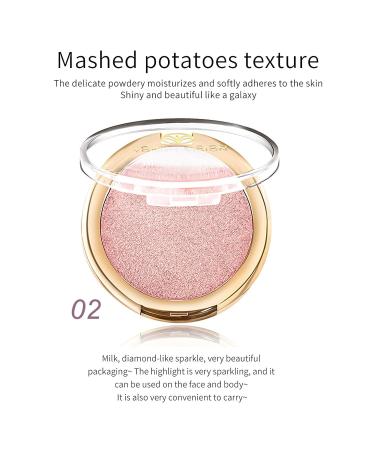 Shimmer Highlighter Palette for Face Contouring & Illuminating - Longlasting Cheek Blush & Glow Powder (02) - Buy Online on GoSupps.com