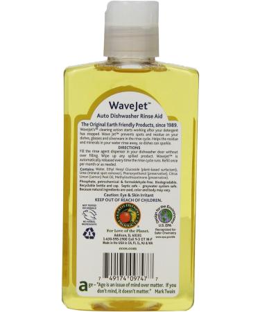 Earth Friendly Products Wave Jet Rinse Aid 8oz Bottle (Pack of 12) - Eco-Friendly Solution for Sparkling Dishes - Buy Online on GoSupps.com