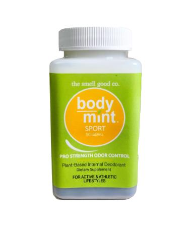 Body Mint Sport Extra Strength Chlorophyll Deodorizing Supplement for Full Body Freshness Aluminum-Free Plant-Based Internal Deodorant Designed for Active and Athletic Lifestyles 50 tabs