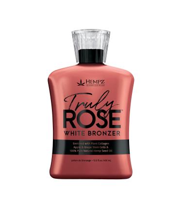HEMPZ Truly Rose White Bronzer - Herbal Moisturizing Self Tanning Lotion for Tanning Beds  Beach  Sun 13.5 Fl OZ