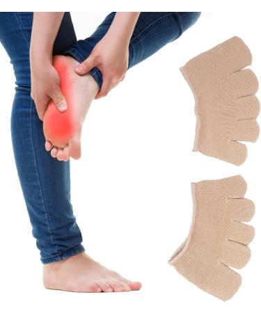 Toe Compression Socks for Foot Pain Relief - Breathable Heelless Toe Separating Socks | Sweat-Absorbent Forefoot Pads - Buy Online on GoSupps.com