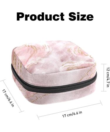 Rose Golden Marble Sanitary Napkin & Menstruation Cup Storage Bags | Portable Tampon Holder for Women & Teens | 1 Piece Multicolored Pocket - Buy Online on GoSupps.com