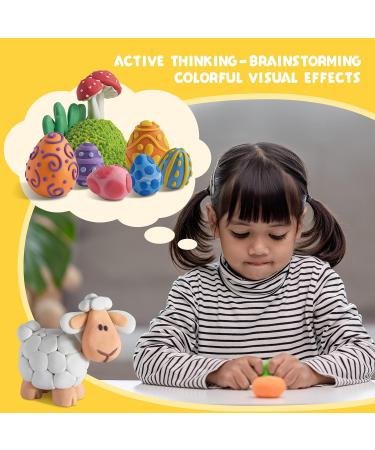 Kilpkonn 24 Colors Air Dry Clay Set with Play Mat & Tools - Non-Toxic Modeling Clay for Kids - No Baking Needed - Perfect Arts and Crafts Gift - Buy Online on GoSupps.com