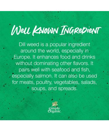 Buy Simply Organic Dill Weed 0.81 oz (23g) - Premium Quality Herb for Flavorful Dishes - Buy Online on GoSupps.com
