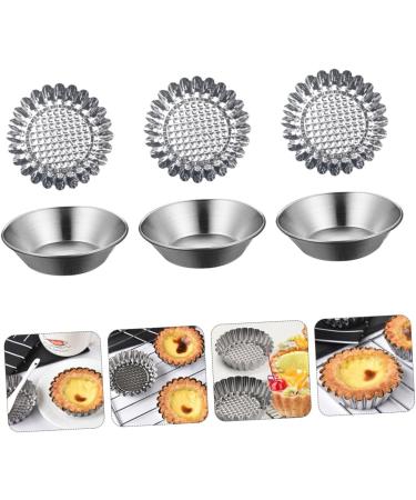 OUNONA 40 Pcs Egg Tart Mold Reusable Baking Molds Mini Pie Mini Chocolates Cheese Cake Molds Metal Muffin Tin Practical Fudge Molds Cake Mould Aluminum Alloy Stainless Steel Chrysanthemum 7X1.8CMx2pcs Silverx2pcs - Buy Online on GoSupps.com
