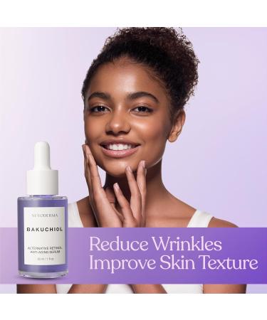 Bakuchiol Face Serum - Organic Retinol Alternative with Collagen & Peptides | Anti-Aging for Fine Lines Wrinkles & Dark Circles - Buy Online on GoSupps.com