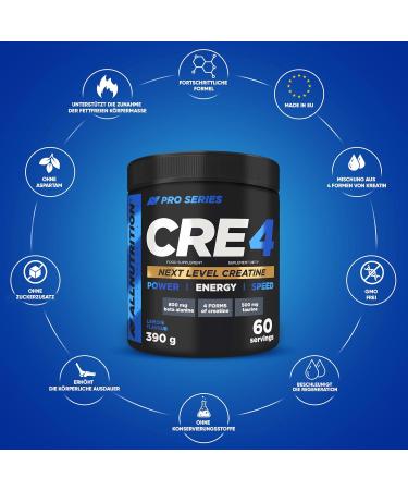All-Nutrition CRE4 Creatine Mix Powder - Enhance Performance & Muscle Growth - 390g Lemon Flavor - Buy Online on GoSupps.com