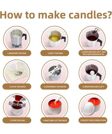 ENCANLIGHT Stainless Steel Wick Holders & Candle Wick Stickers - 20pcs Candle Making Supplies - Buy Online on GoSupps.com